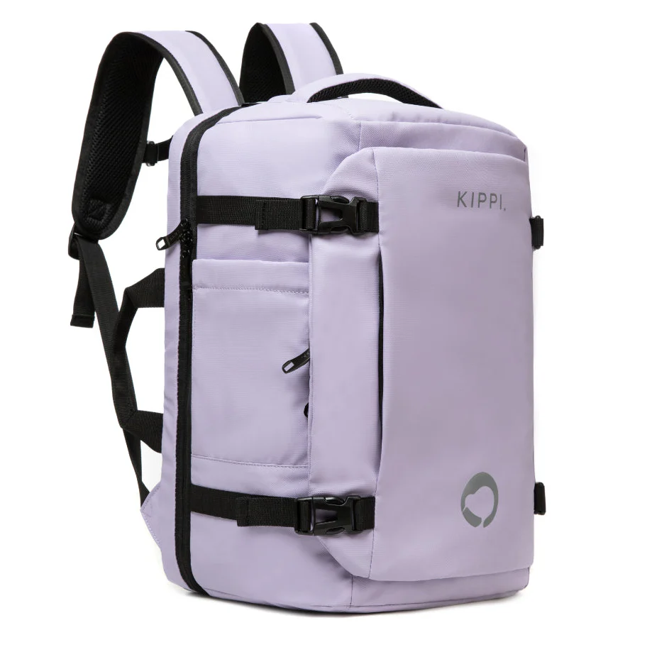 Mochila de Viaje Viral Cabina 45 L. Resistente al Agua. Kippi Lila