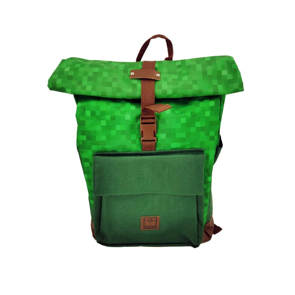 Mochila Morral Verde 5Lts Escolar Minecraft