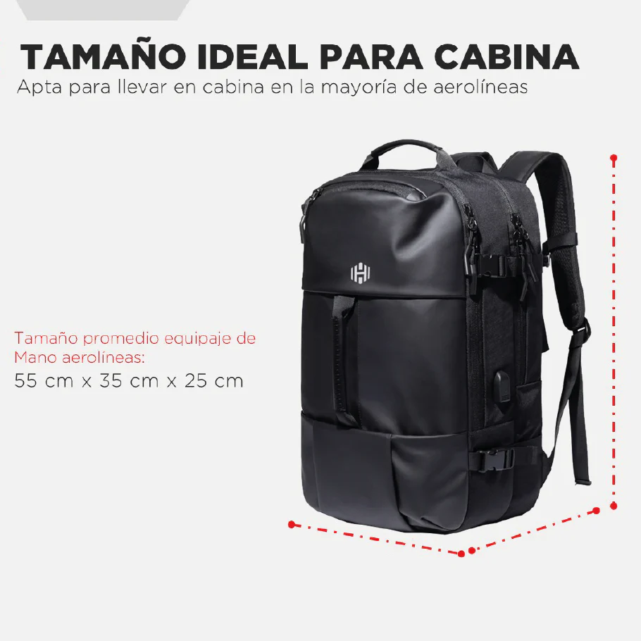Mochila Viaje Viral 30L (Cabina Avión). Hardley. Ultraresistente - Antirrasguños - Image 5