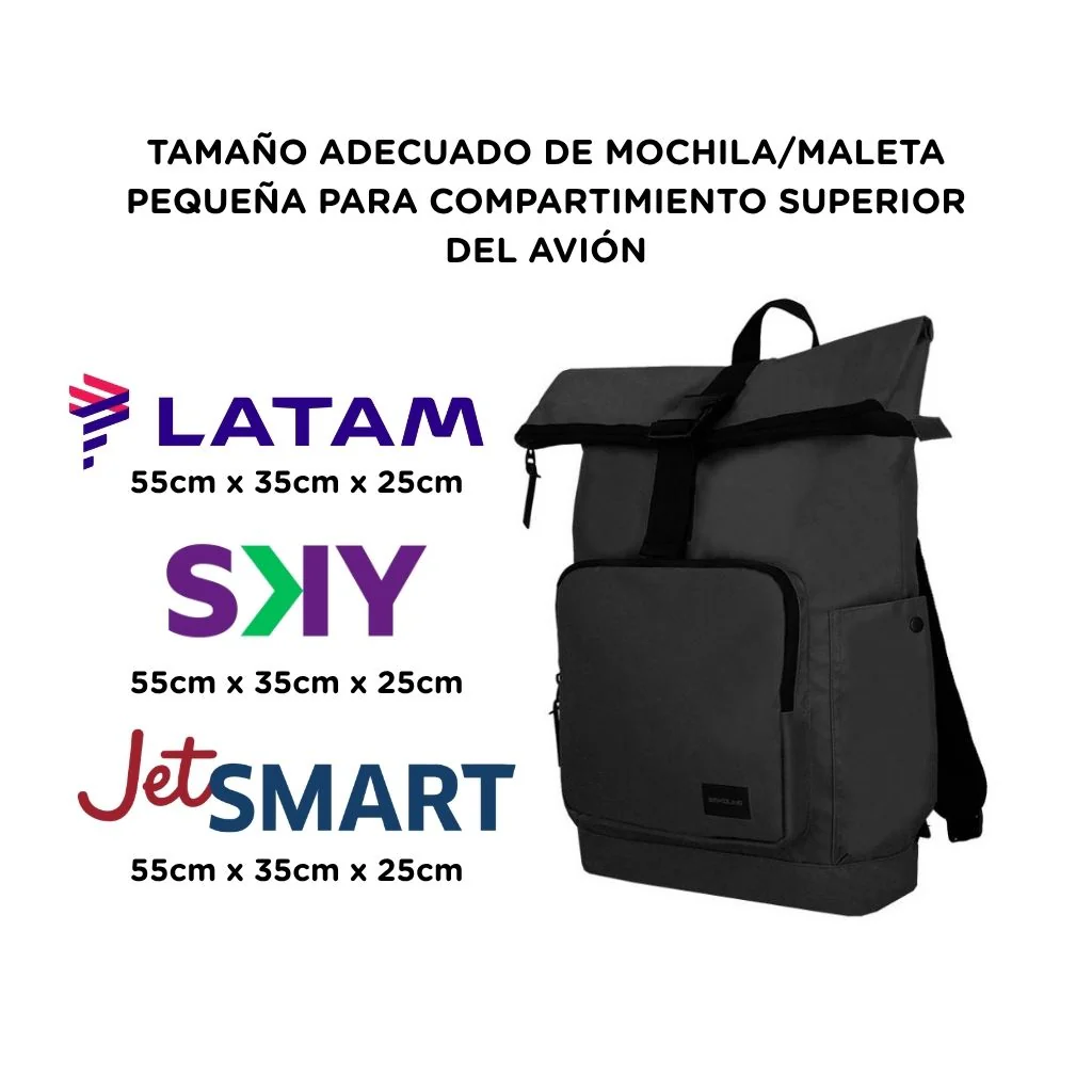 Mochila Preston Roll Top 35 Lts Black Saxoline - Image 3