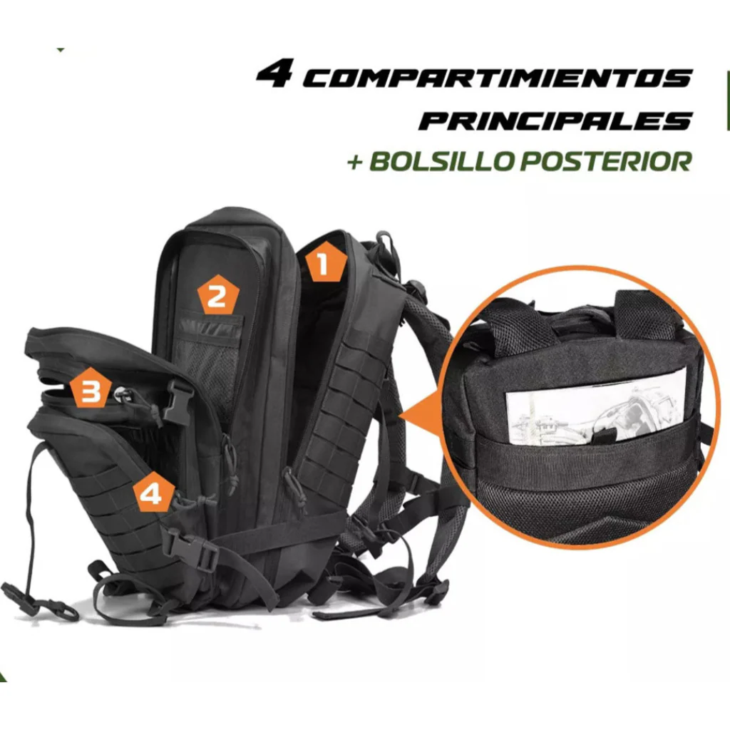 Mochila Viaje Viral Cabina 40L. Resistente al Agua. Negro Pentagon - Image 5