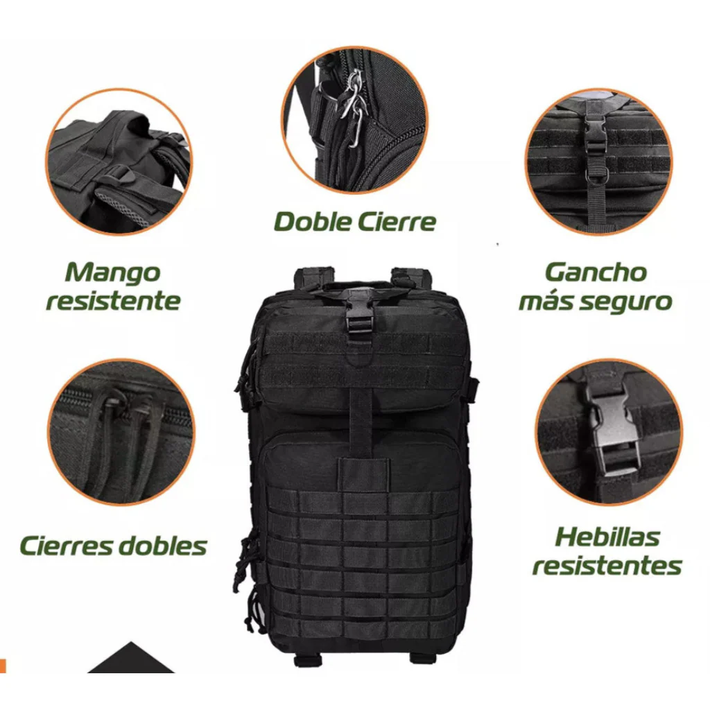 Mochila Viaje Viral Cabina 40L. Resistente al Agua. Negro Pentagon - Image 6