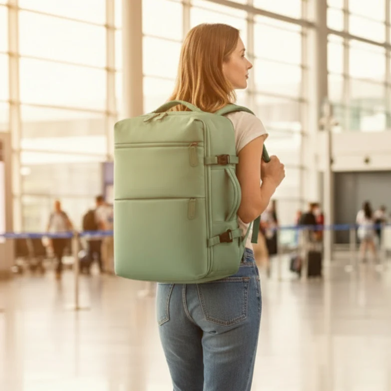 Mochila Viaje Viral XL 40L. Travel Navigator Mint Green. Expandible - Image 6