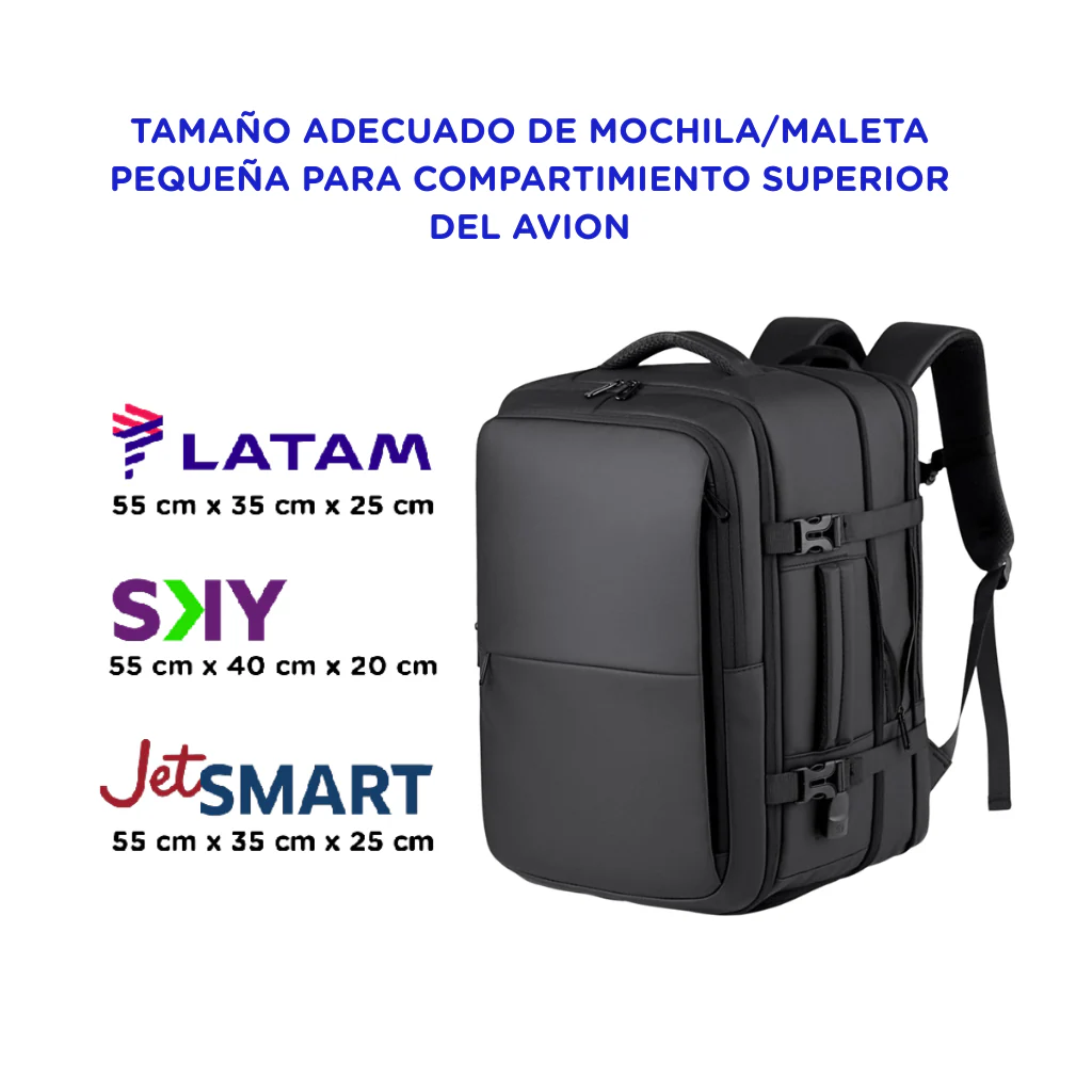 Mochila Viaje Viral XL💧Resistente al Agua 38L. Black Navigator. - Image 2