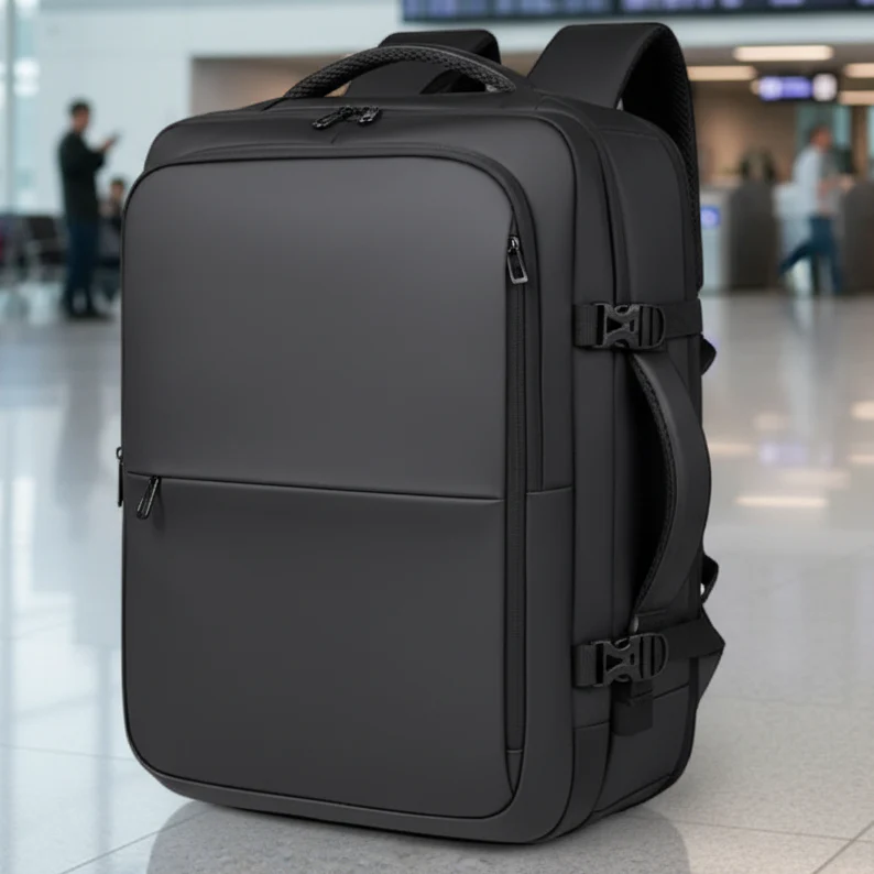 Mochila Viaje Viral XL💧Resistente al Agua 38L. Black Navigator. - Image 7