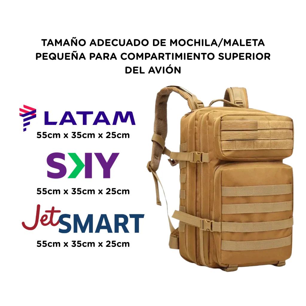 Mochila Viaje Táctica Impermeable Expandible 40L Navigator - Image 14