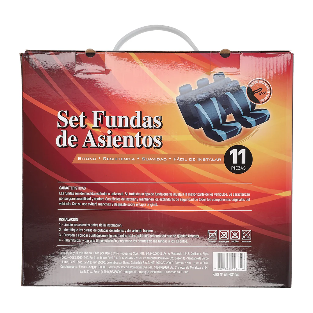Motorlife Cubre Asientos Estándar Negro - Gris - Image 4