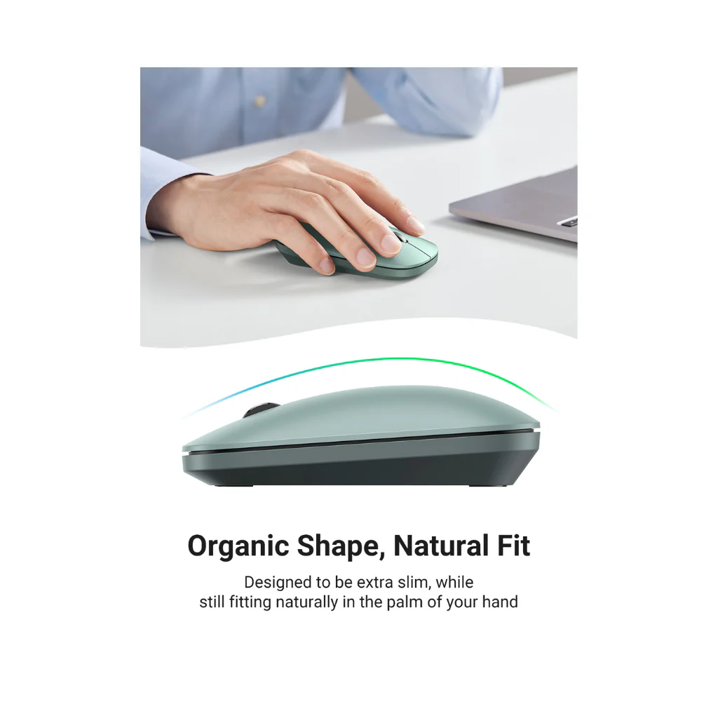 Mouse Inalambrico Ultra-Slim Verde Claro UGREEN MU001 - Image 5
