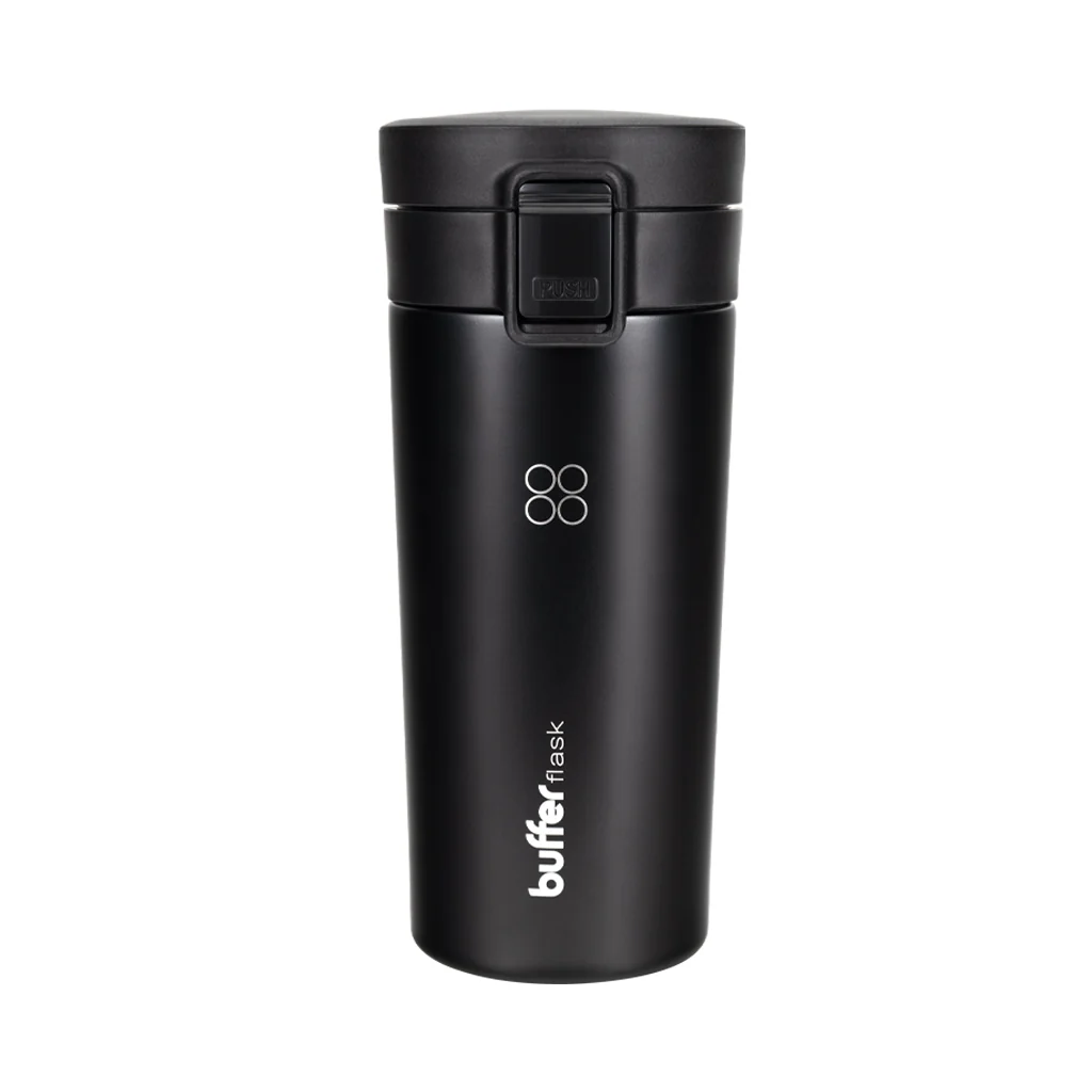 Mug Para Café Buffer Acero Inoxidable 380Ml Negro