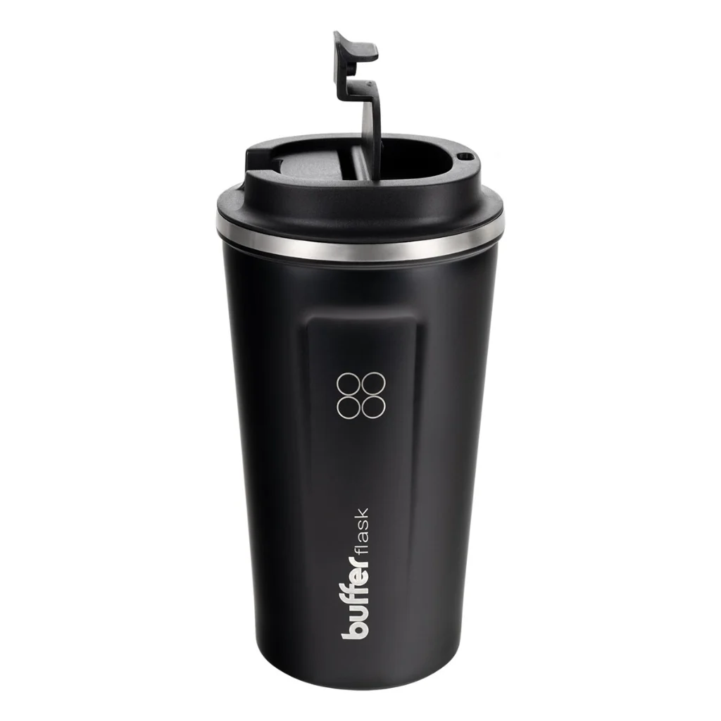 Mug Para Café Buffer Acero Inoxidable 500Ml Negro