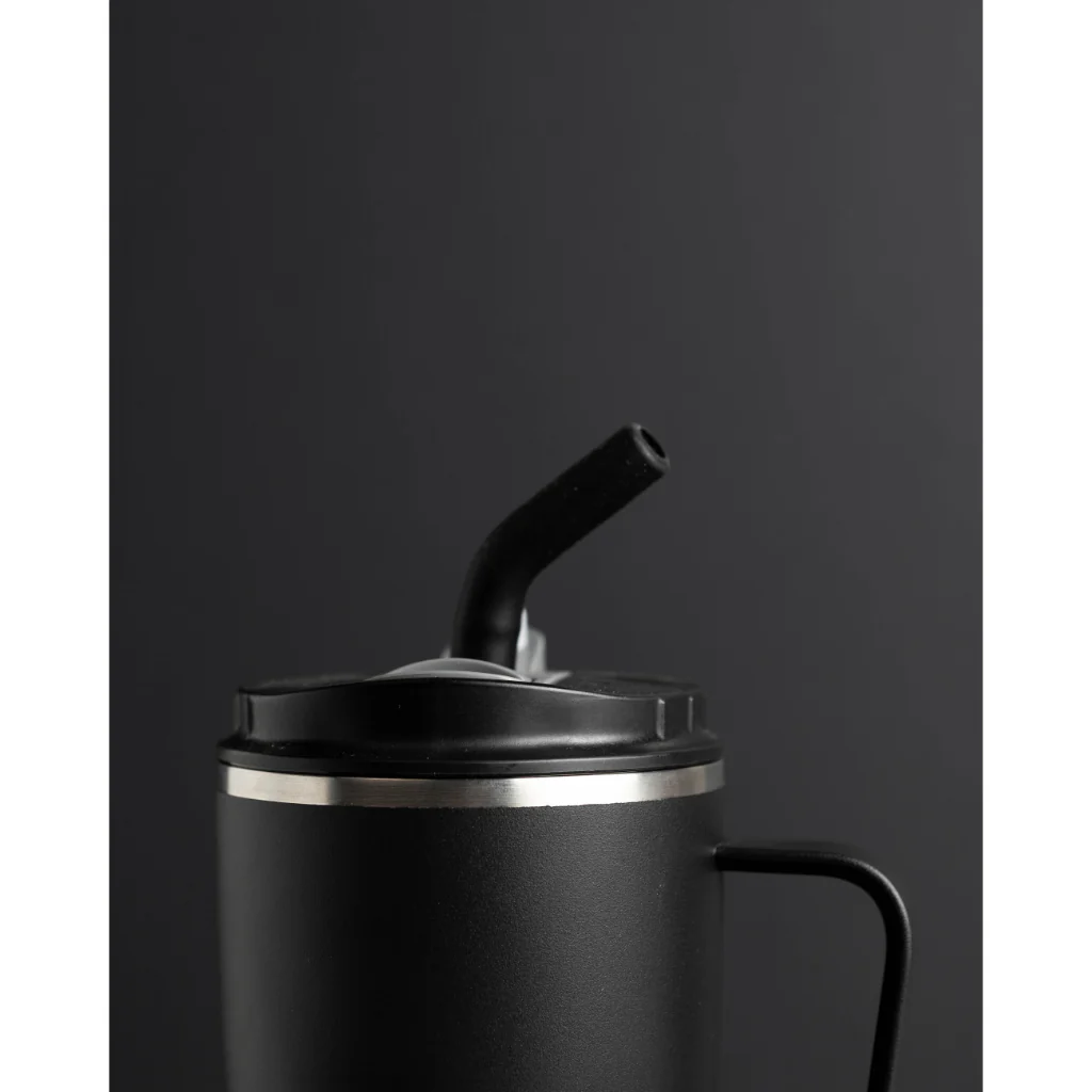 Mug Vaso Térmico Buffer Roques 1Lt + 2 Tapas Negro - Image 4