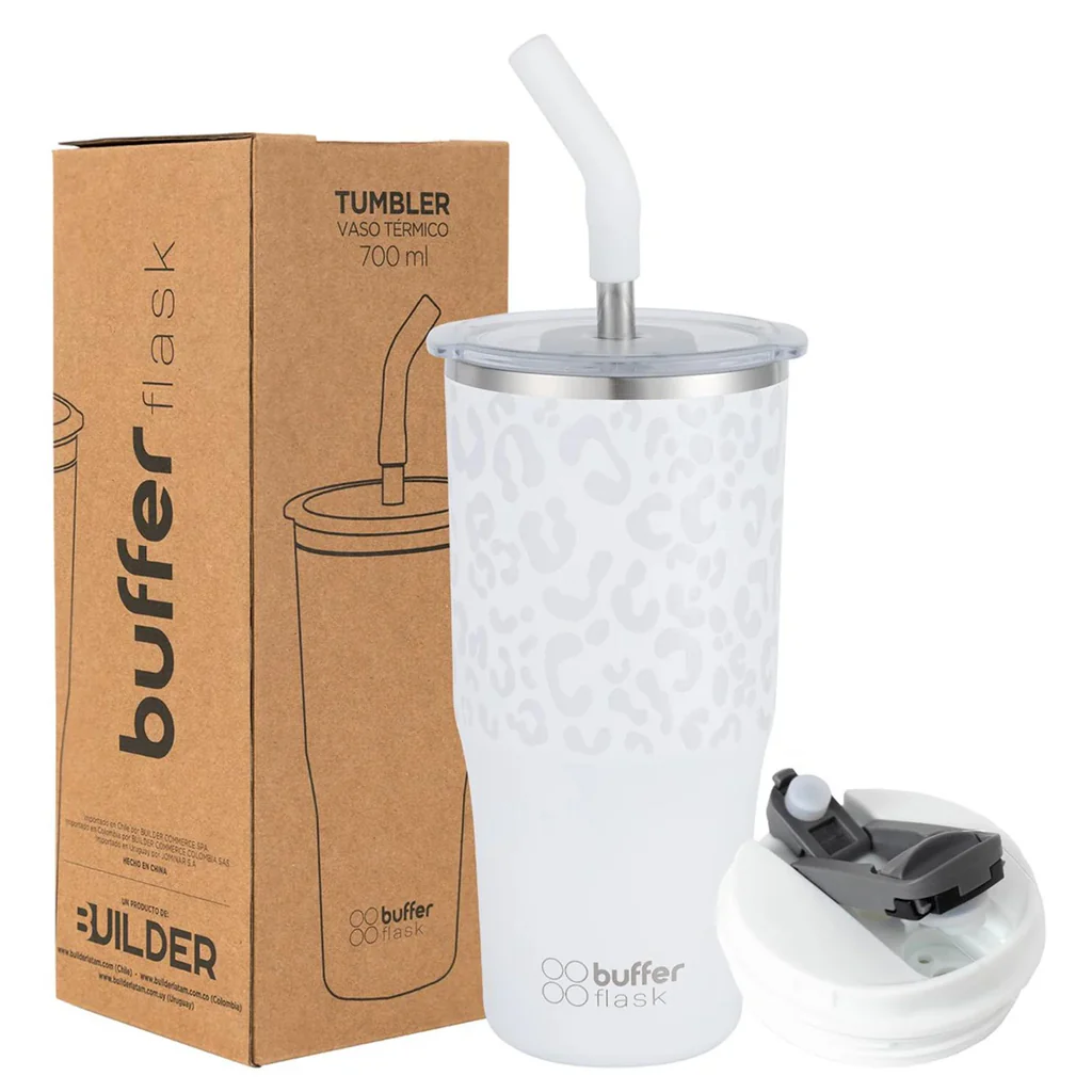 Mug Vaso Térmico Buffer Roques 750 ml +Tapas Ice Leopardo - Image 6