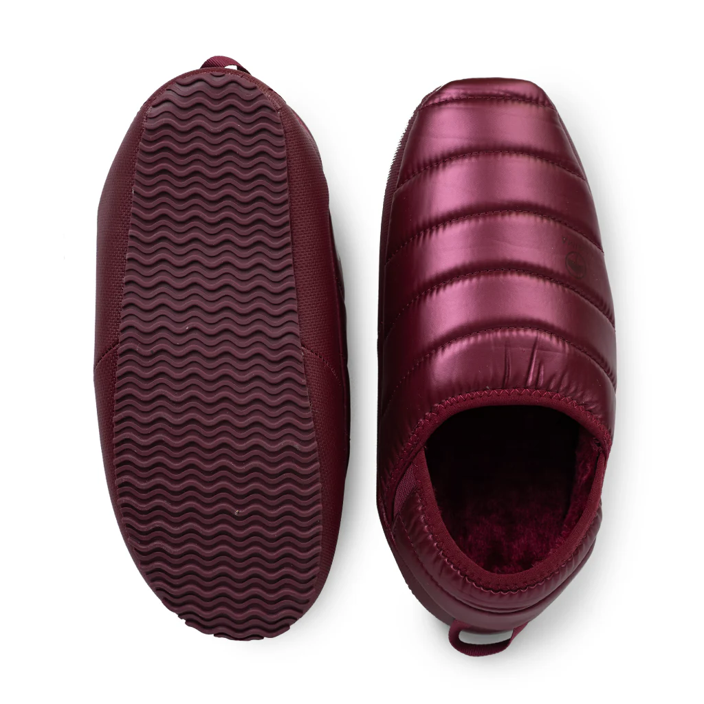 Pantufla Mujer con Interior Polar. Burgundy - Image 3