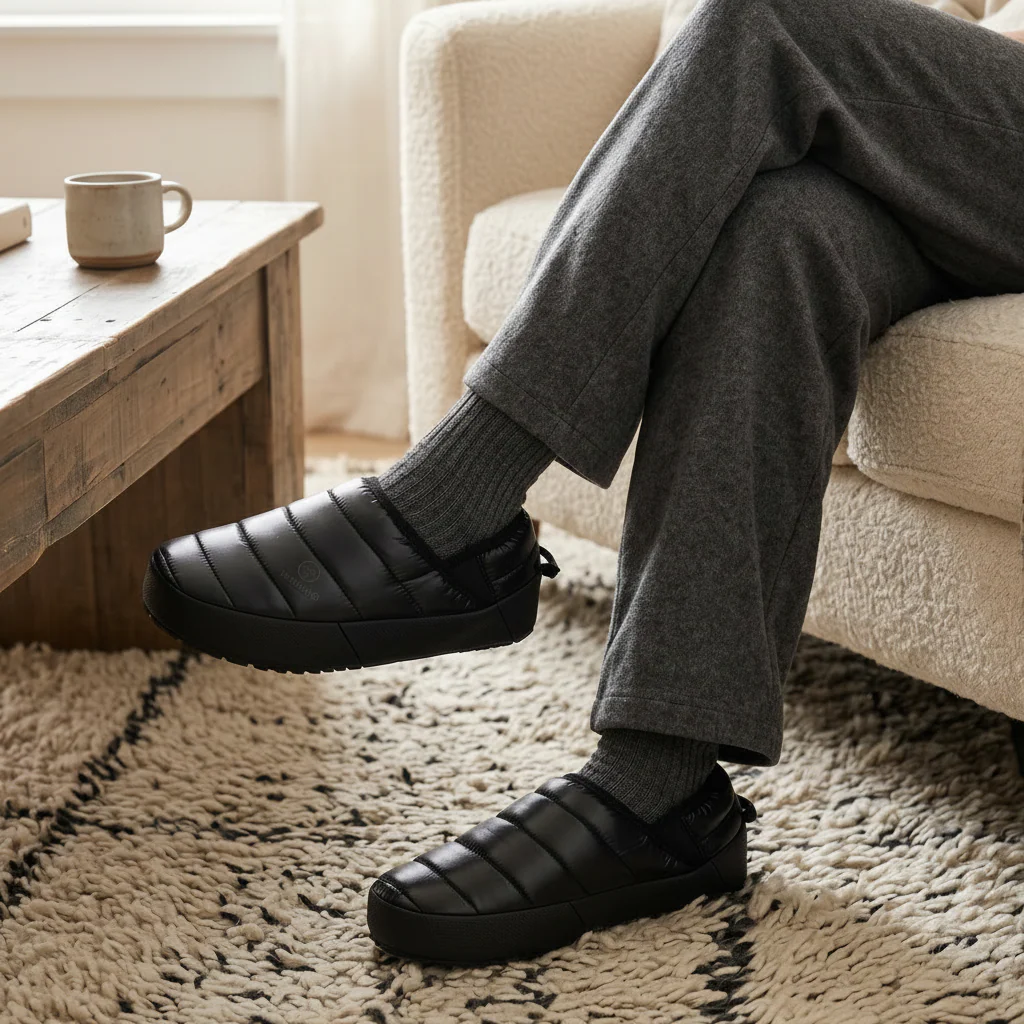 Pantufla Acolchada Negro Tantauco Llaima Talla 35-36 - Image 3