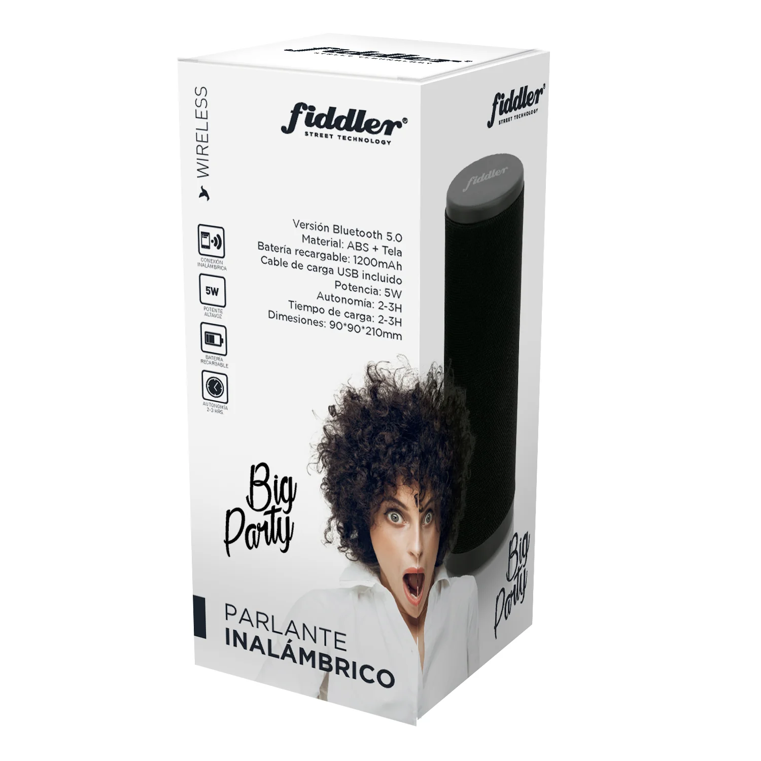 Parlante Mini Bluetooth Fiddler Big Party - Image 3