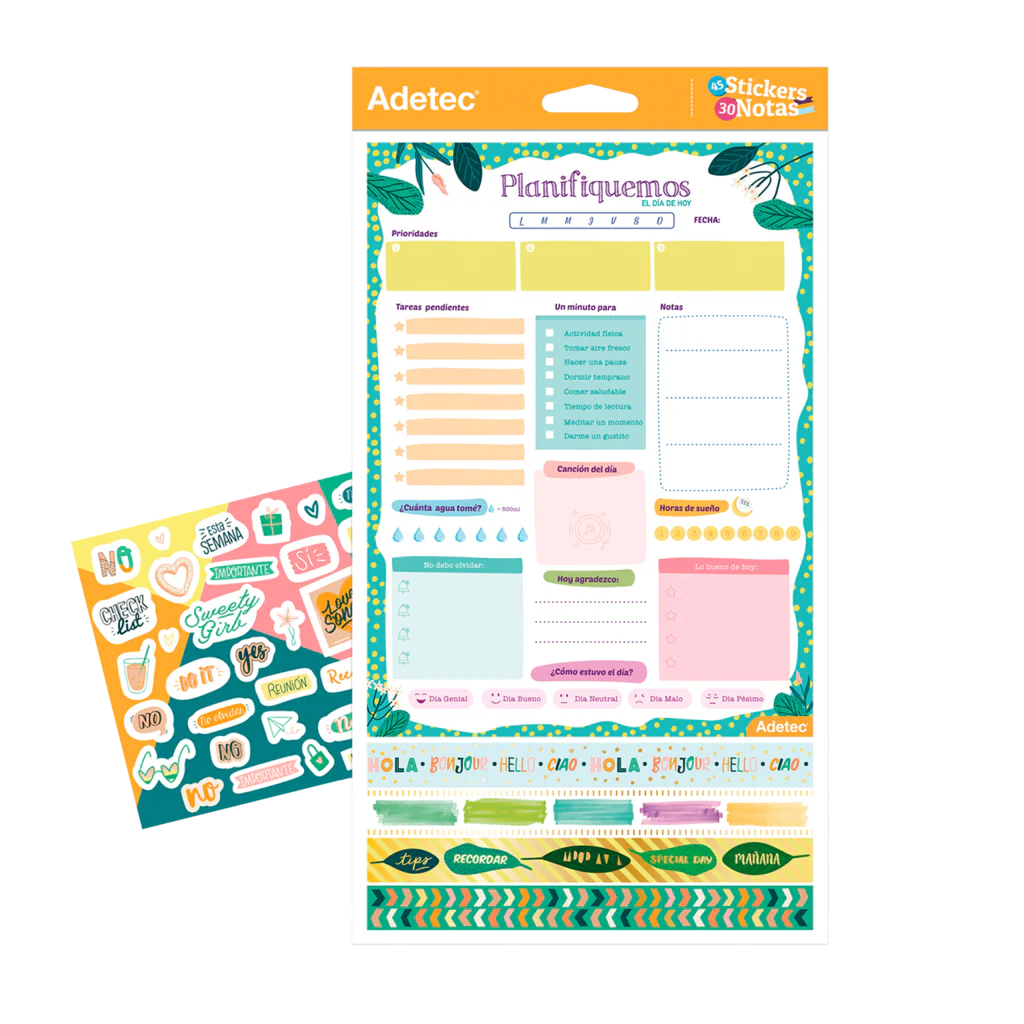 Planificador Diario Adetec - Washing Tape Y Stickers - Image 2