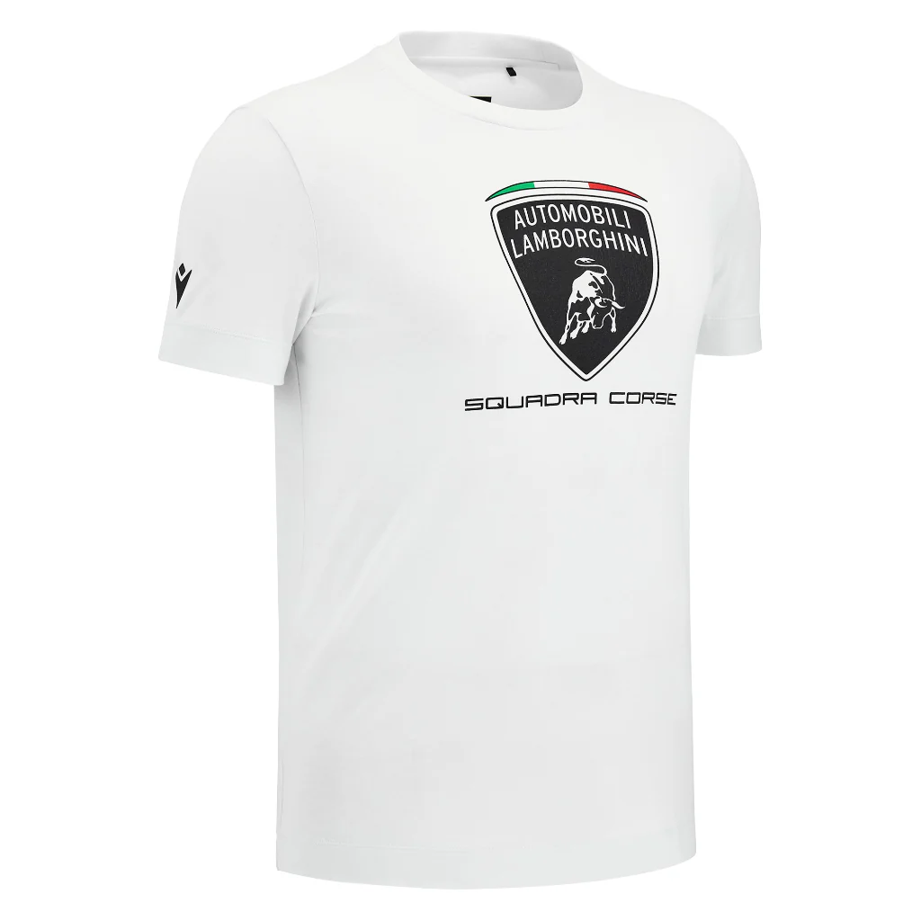 Polera Blanca Cuello Redondo Lamborghini Hombre M24 - Image 2