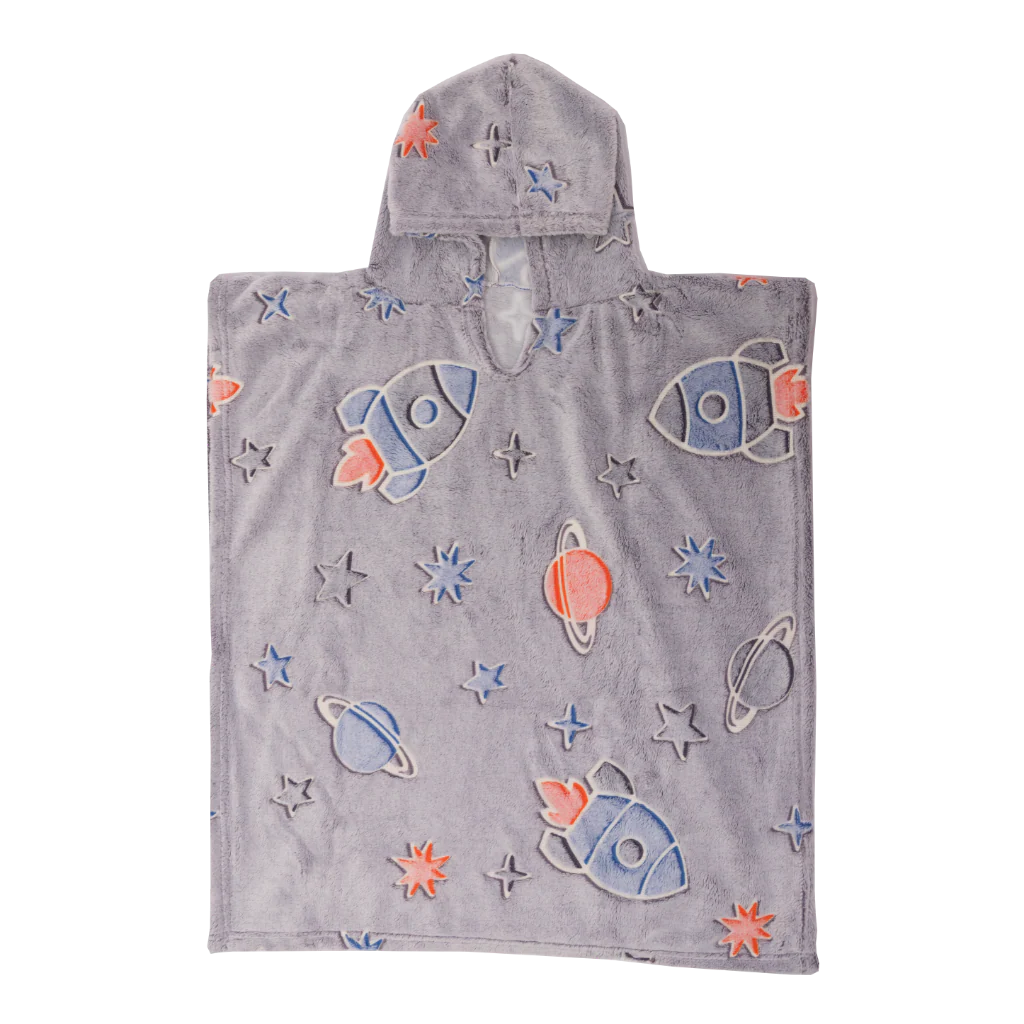 Poncho Manta Que Brilla en la Oscuridad Gris - Image 3