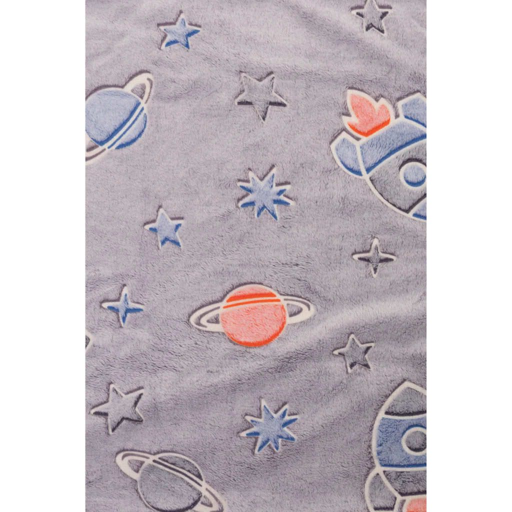 Poncho Manta Que Brilla en la Oscuridad Gris - Image 4