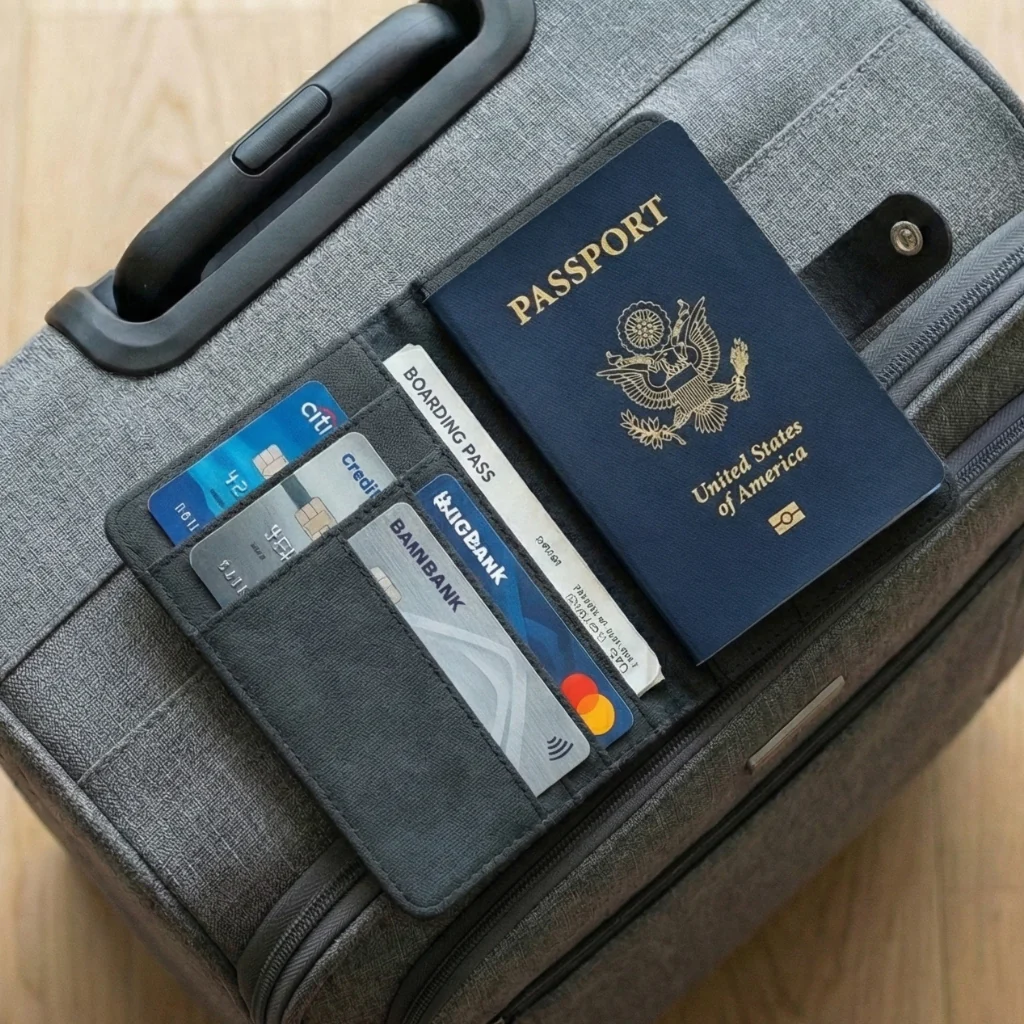 Porta Pasaporte Negro Moose