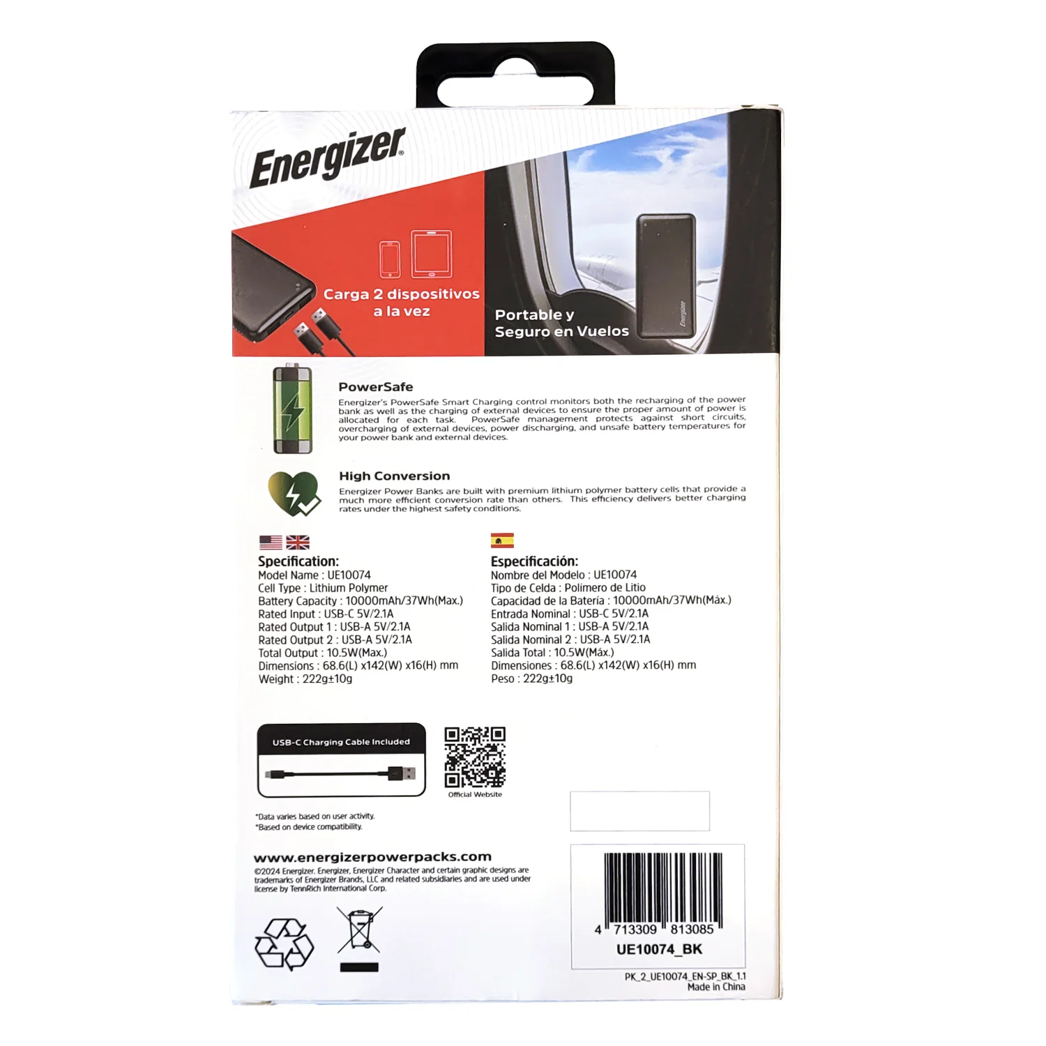 🔋⚡Cargador Portátil / Powerbank 10.000 Mah Energizer - Image 5