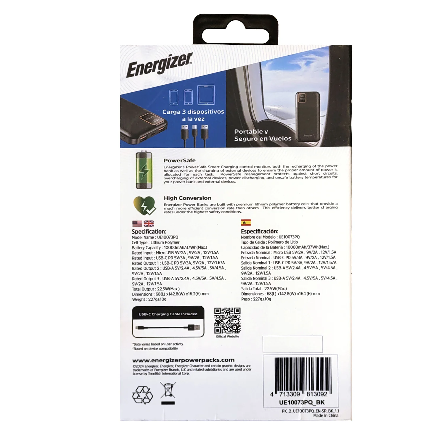 Cargador portátil Ultrarápido - Powerbank Energizer 10.000 Mah. 22.5W - Image 5