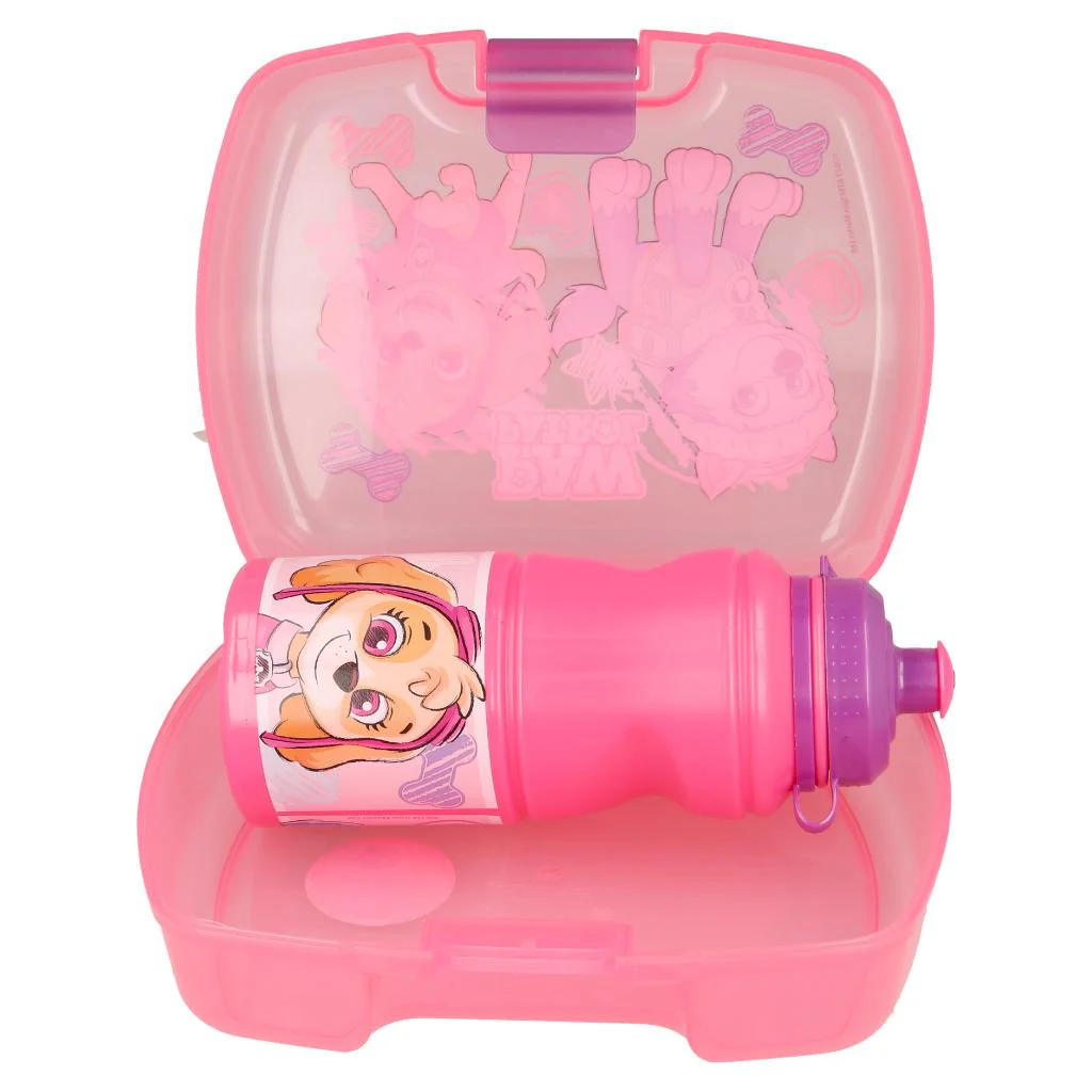 Set 2Pcs Premium Porta Sándwich + Botella Paw Patrol Niña - Image 2