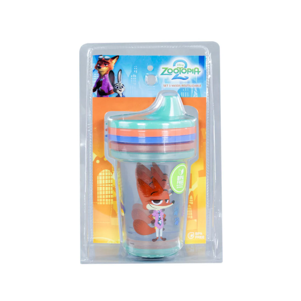 Set 3 Vasos Reusables Zootopia - Image 3