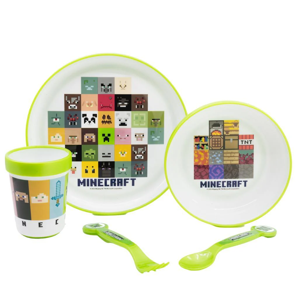 Set Vajillería Infantil 5 Piezas Minecraft - Image 2