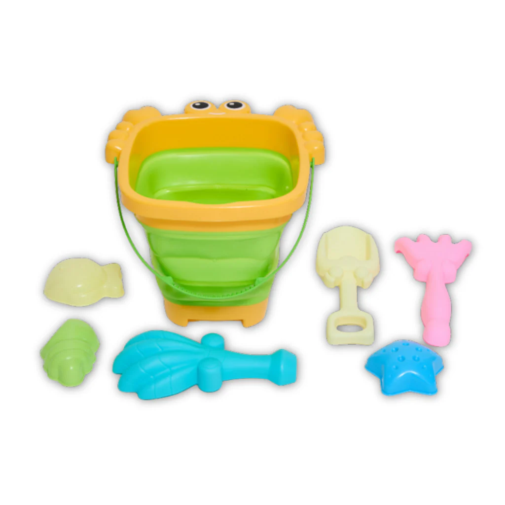 Set Balde Plegable de Cangrejo con 2 Herramientas y 4 Moldes de Playa - Image 3
