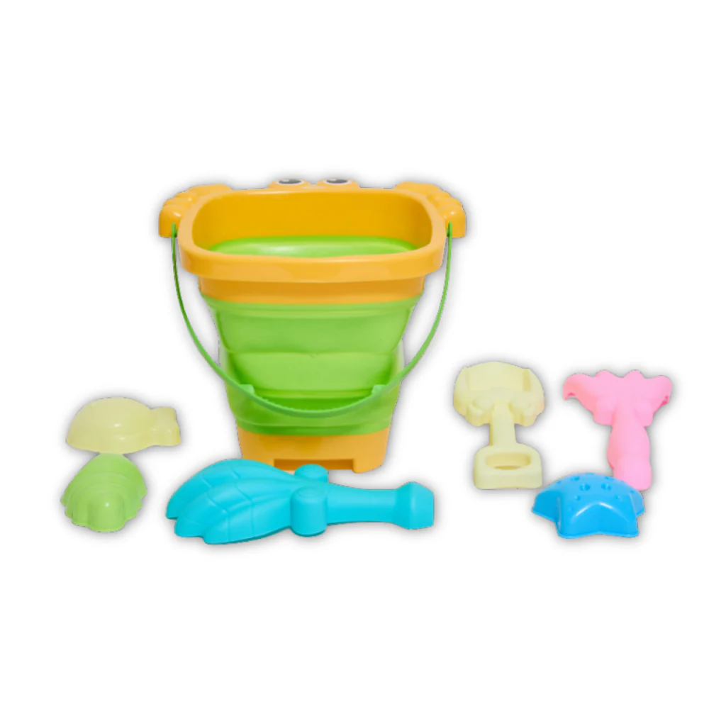 Set Balde Plegable de Cangrejo con 2 Herramientas y 4 Moldes de Playa - Image 4