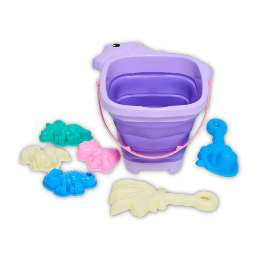 Set Balde Plegable de Unicornio con 2 Herramientas y 4 Moldes de Playa - Image 3