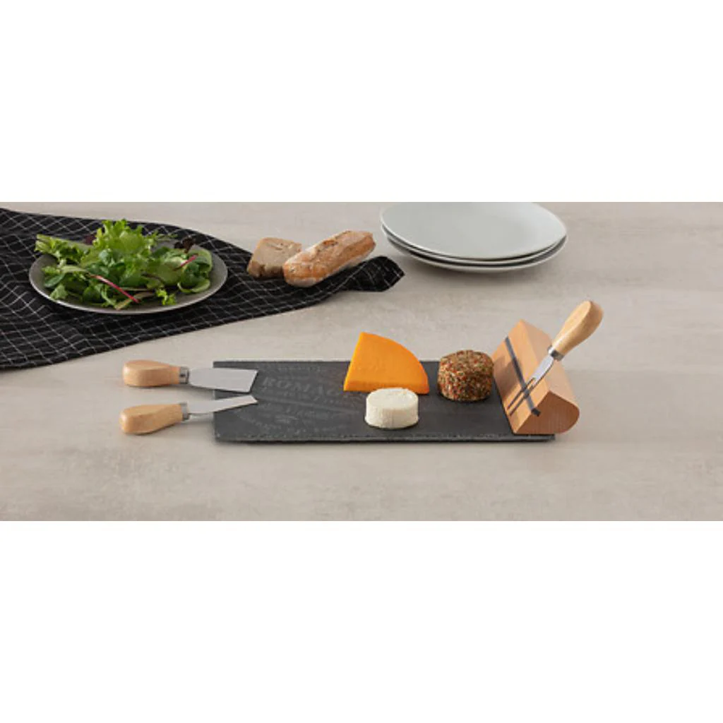 Set Para Cortar Quesos Con Pizarra 4 Piezas Secret De Gourmet - Image 7