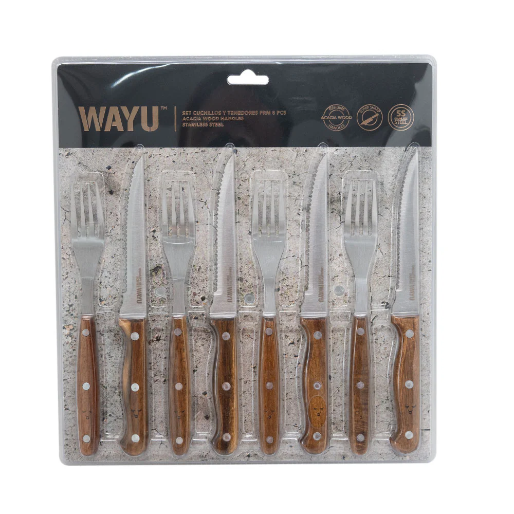 Set Cuchillos Y Tenedores Prm 8 Pcs Wayu - Image 5