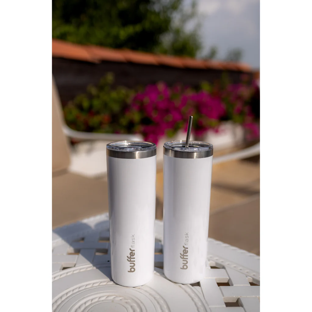Set de 2 Vasos Térmicos Buffer Frío y Calor Blanco - Image 3