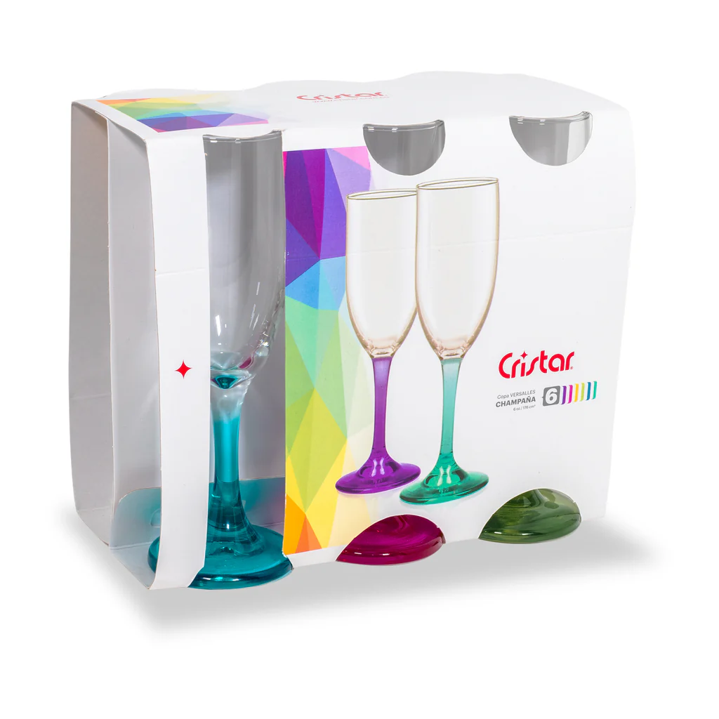Set de 6 Copas De Champagne 176Cc Versalles Cristar - Image 3