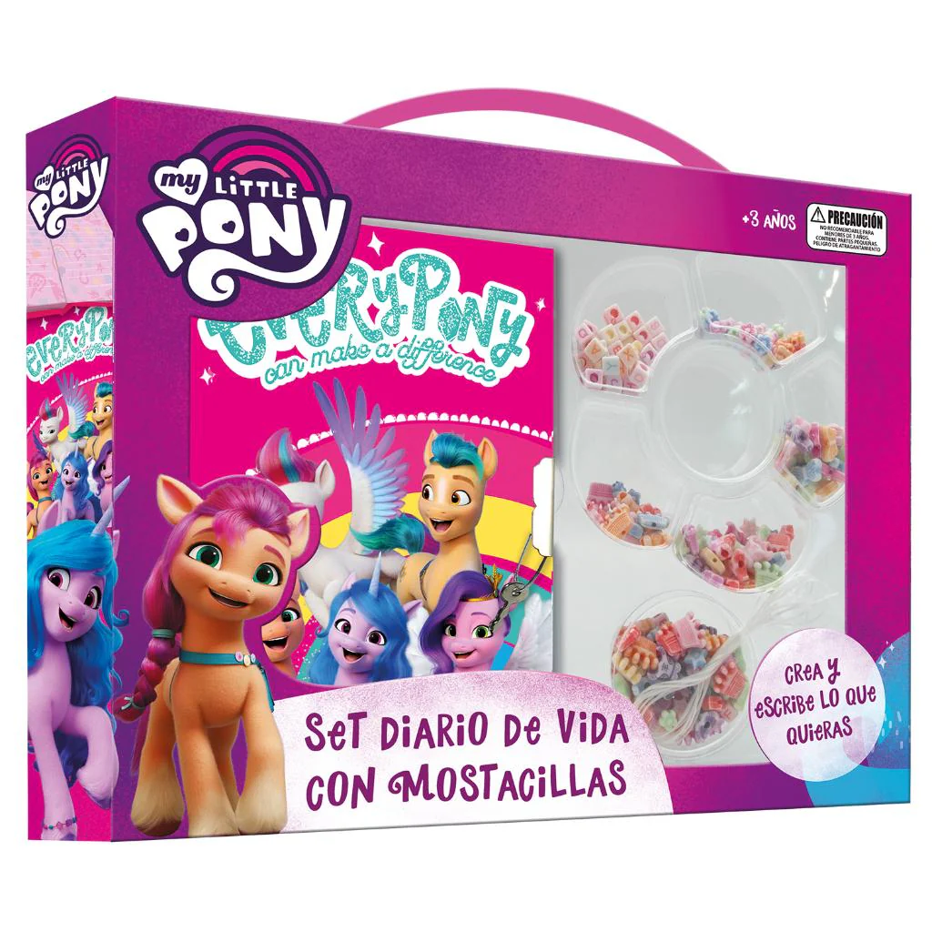 Set Diario de Vida y Mostacillas My Little Pony Movie 25x20 cm