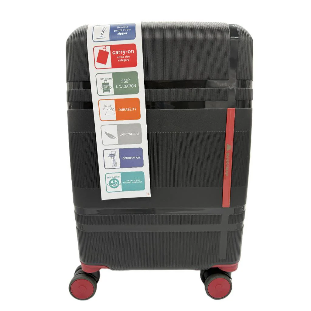 Set Maleta De Cabina 40L+ Neceser Black/Red Marksman - Image 3