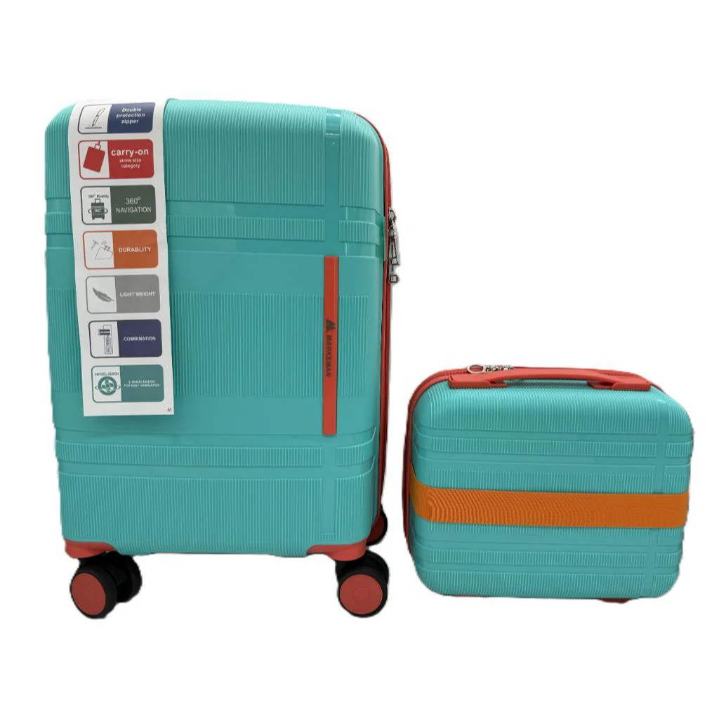 Set Maleta De Cabina + Neceser Turquesa/Rose Marksman