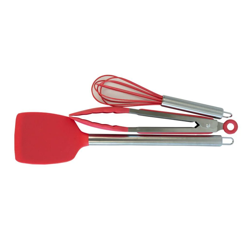 Set De Utensilios De Cocina Silicona 6 Piezas Rojo Doral - Image 3