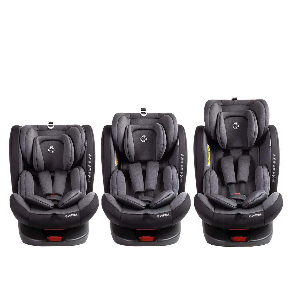 Silla de Auto Convertible 360° Isofix Saturn Gris - Image 3