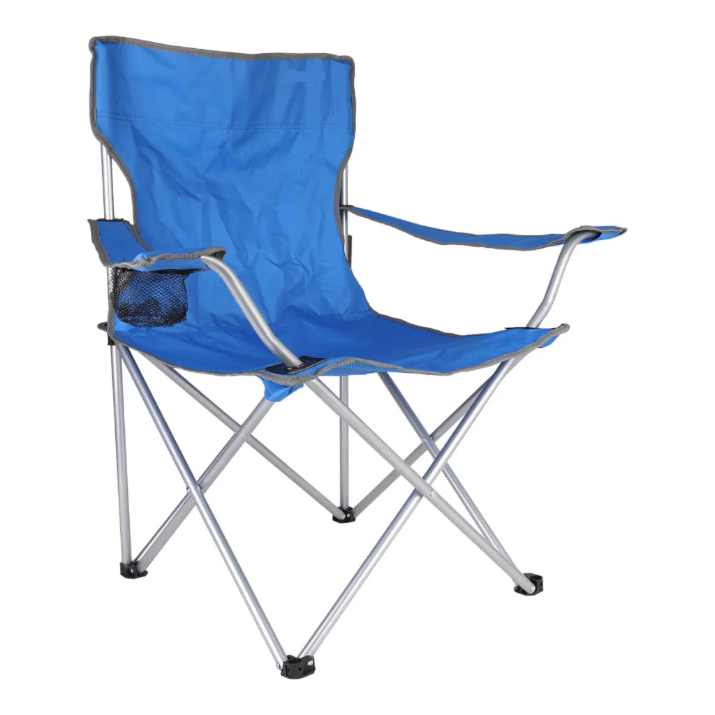 Silla Plegable Apoyabrazos Azul OB