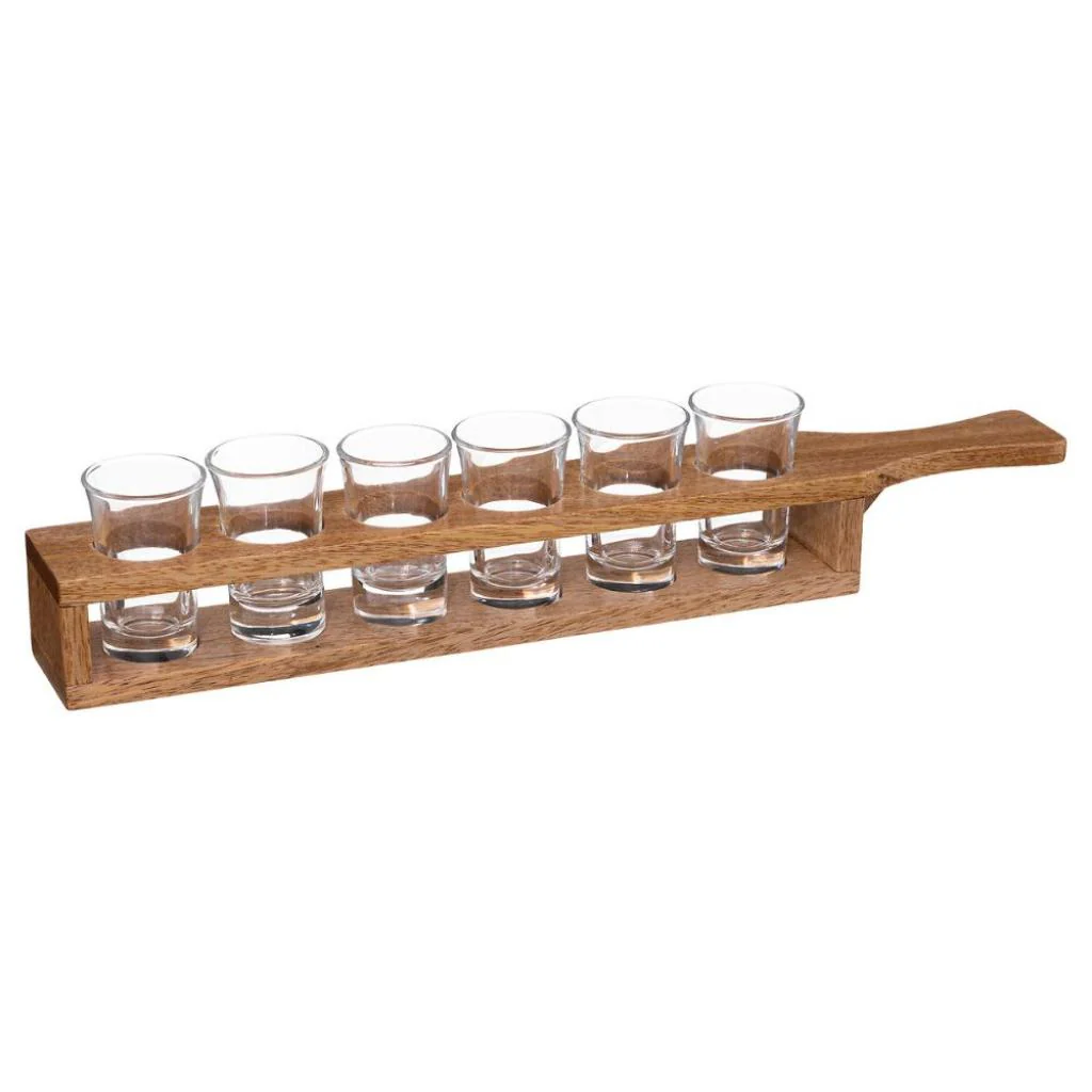 Soporte De Madera Con 6 Vasos De Chupito Secret De Gourmet - Image 4