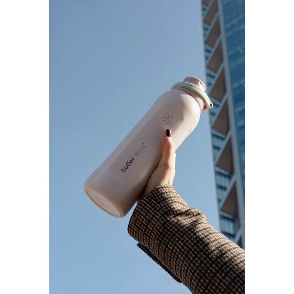 Termo Agua Botella Termica Buffer Capri Acero Inoxidable 1L +Tapas Capri Pinky - Image 3