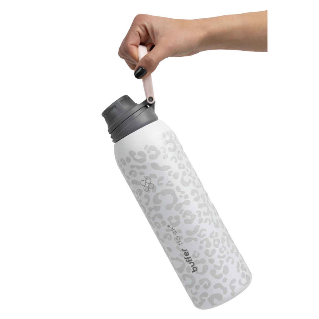 Termo Agua Botella Termica Buffer Capri Acero Inoxidable 1L +Tapas Ice Leopard - Image 2