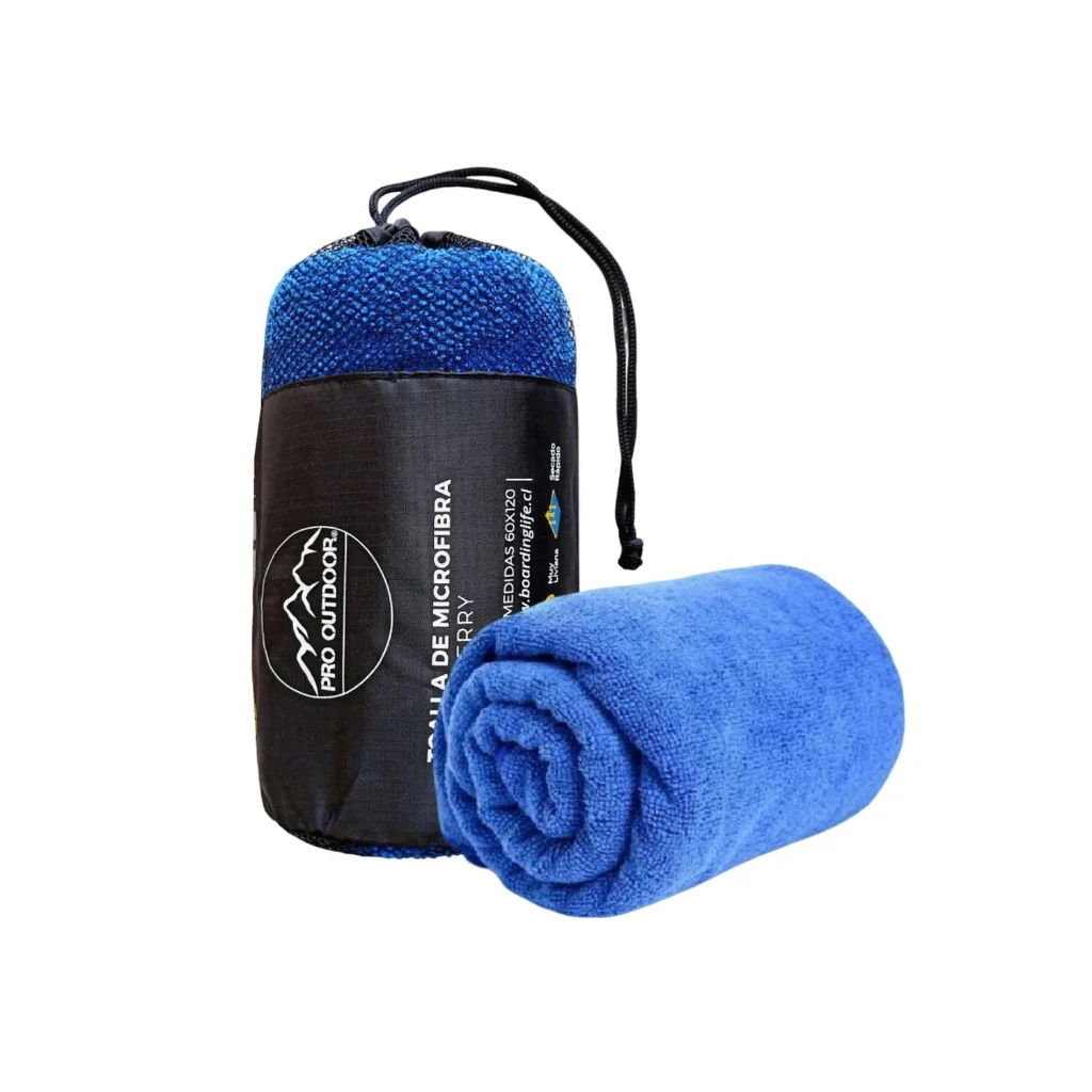 Toalla Microfibra Terry 60x120 cm Azul Pro Outdoor - Image 3