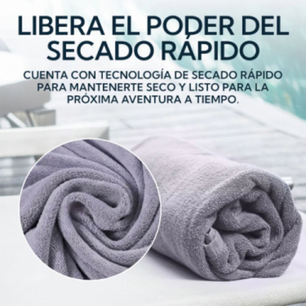 Toalla XL Microfibra Terry 110x150 cm Gris Pro Outdoor - Image 5