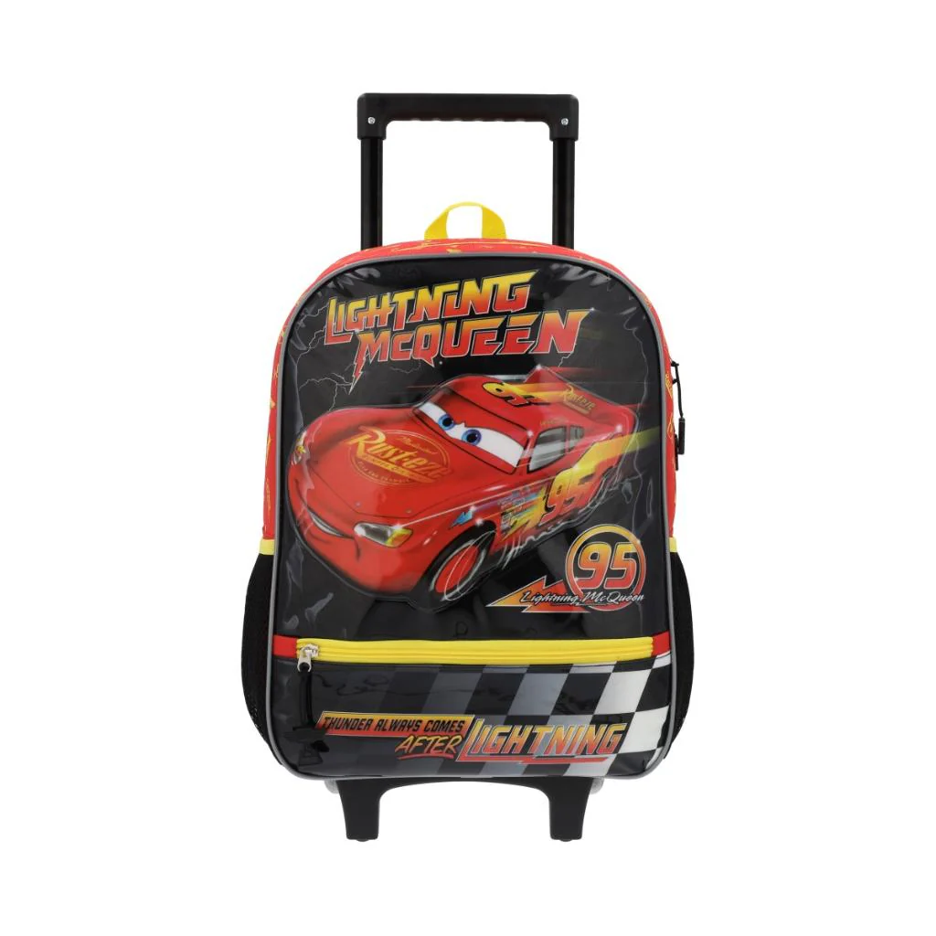 Trolley Set 3 En 1 Cars Infantil (Mochila Con Ruedas, Lonchera Y Estuche) - Image 2
