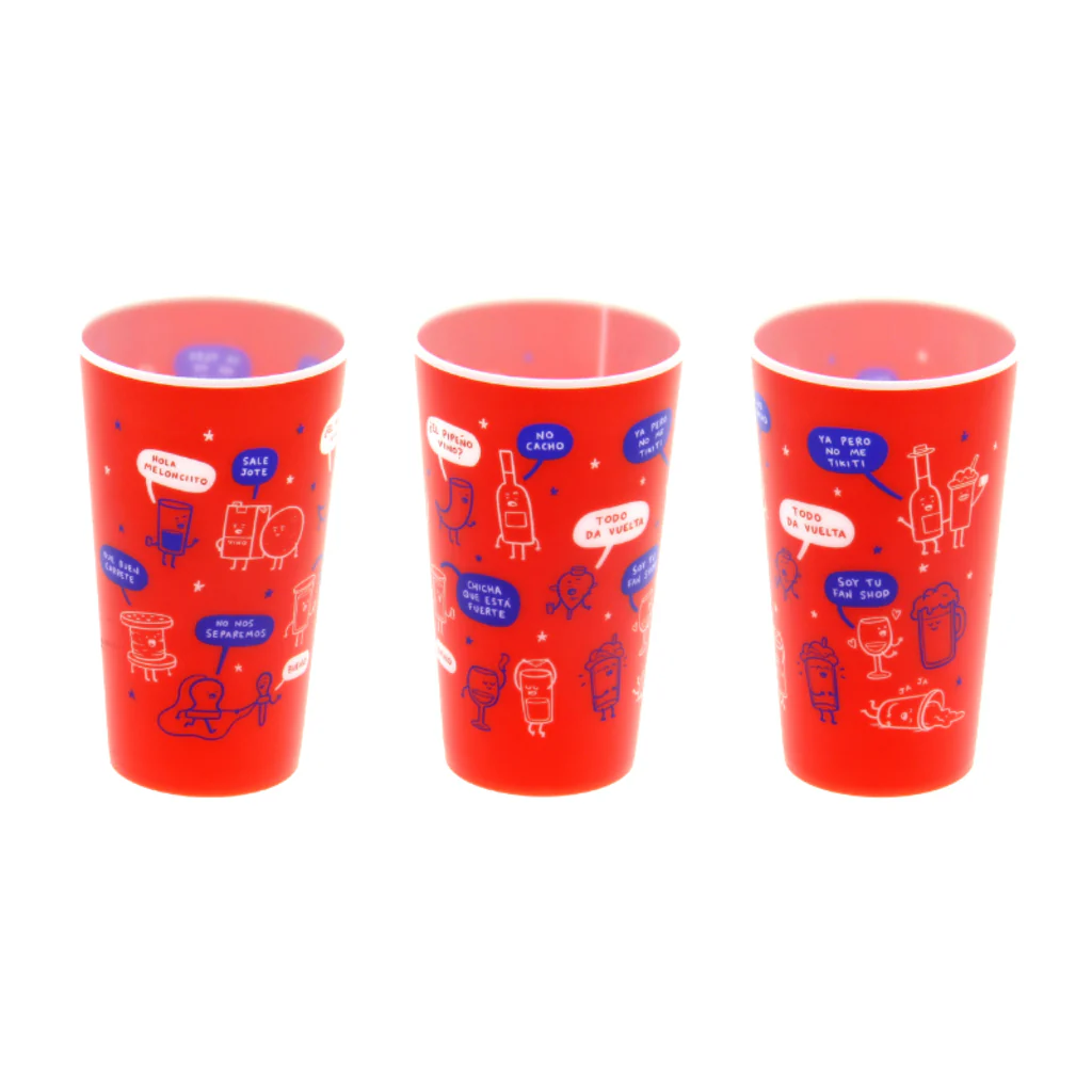 Set de 3 Vasos Reutilizables Dieciochero Ingesman 480ml - Image 3