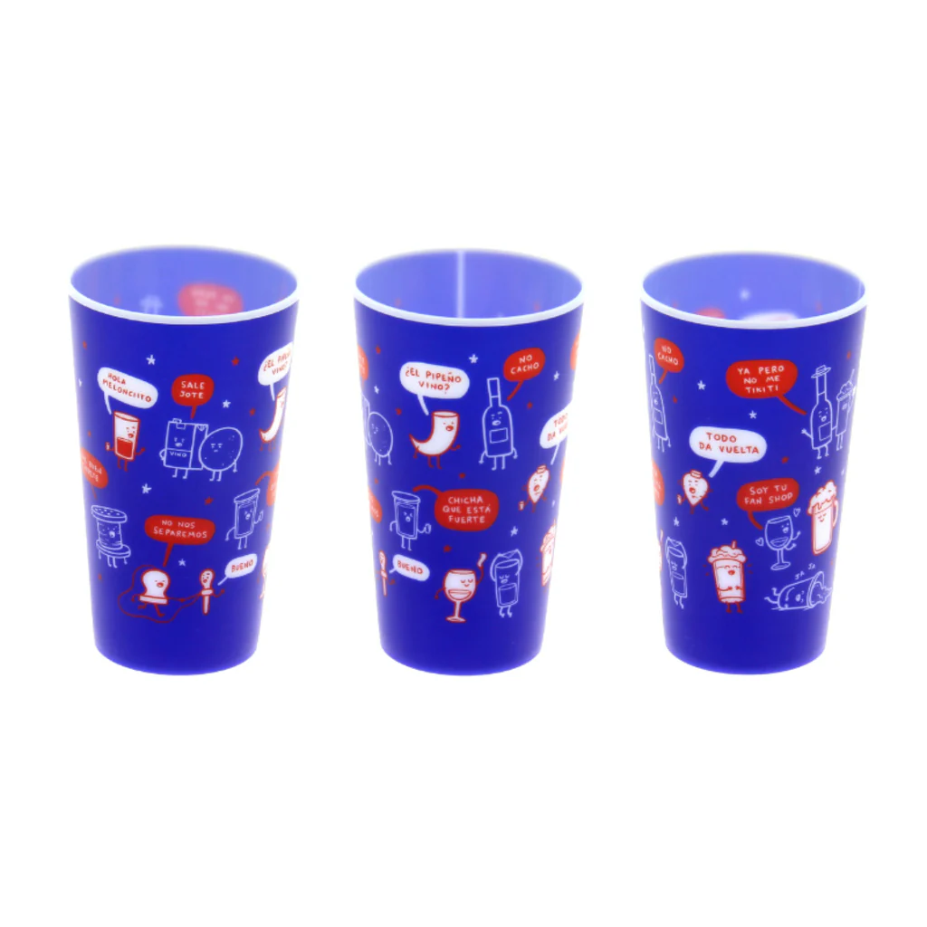 Set de 3 Vasos Reutilizables Dieciochero Ingesman 480ml - Image 4